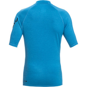 2022 Quiksilver Mens All Time Short Sleeve Rash Vest EQYWR03358 - Vallarta Blue